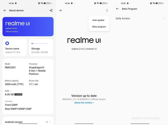 Realme GT Neo 3 Android 14