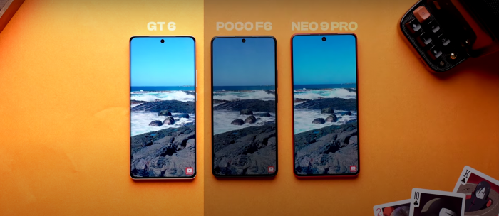 Яскравість екранів realme GT6 vs realme GT 6T