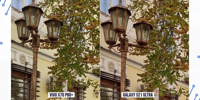 Сравнение фото Vivo X70 Pro+ и Samsung Galaxy S21 Ultra