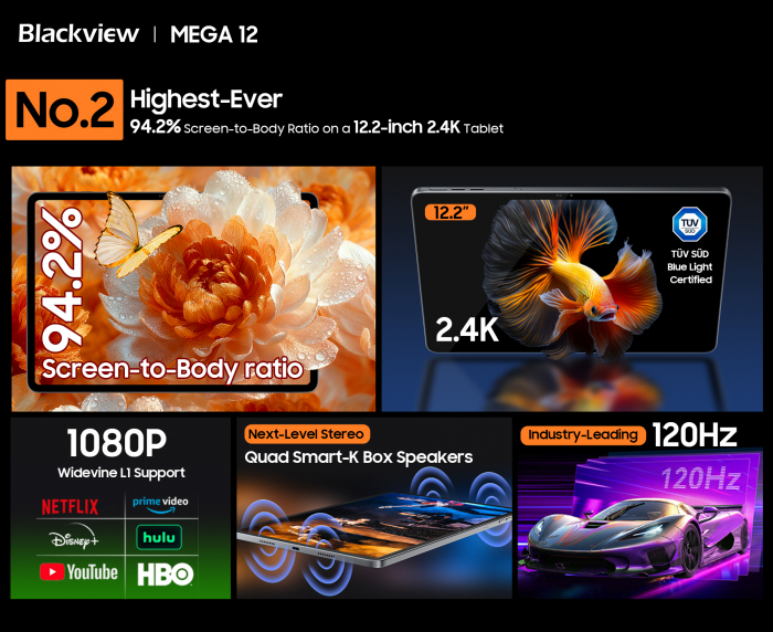 Blackview MEGA 12 экран