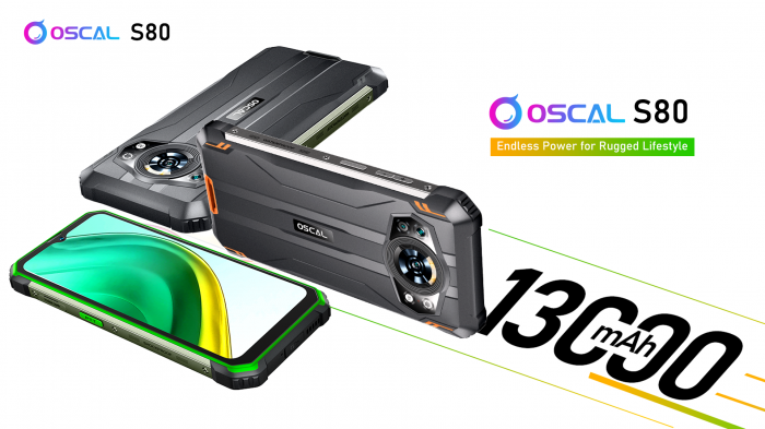 Oscal S80 – стильный ударопрочный смартфон с батареей ...