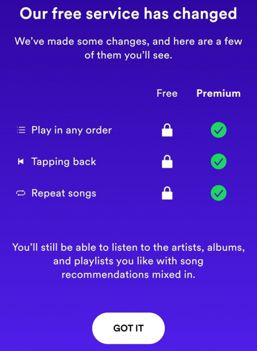 Бесплатная версия Spotify закручивает гайки еще сильнее – все, чтобы вы купили Premium – фото 1