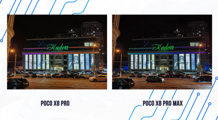 Приклади фото на Poco X8 Pro вночі