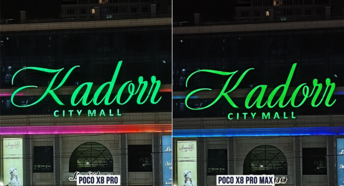 Приклади фото на Poco X8 Pro вночі