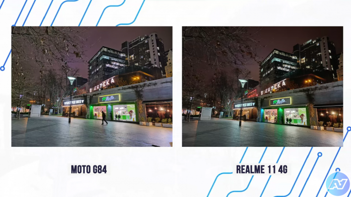 Как фотографирует Motorola Moto G84 ночью