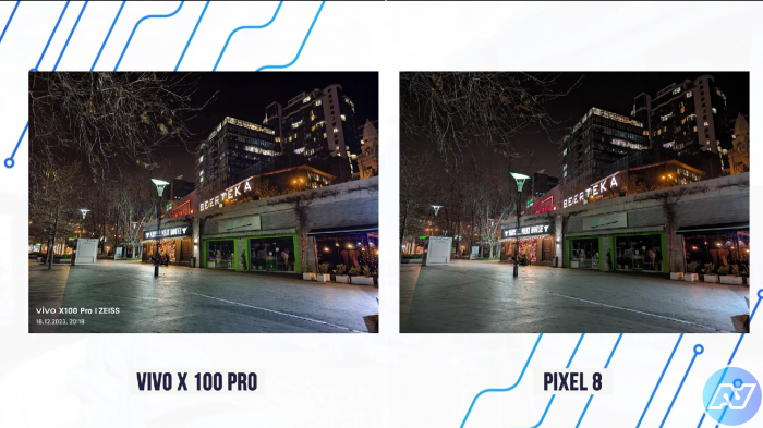 Как фотографирует Vivo X100 Pro vs Pixel 8 ночью
