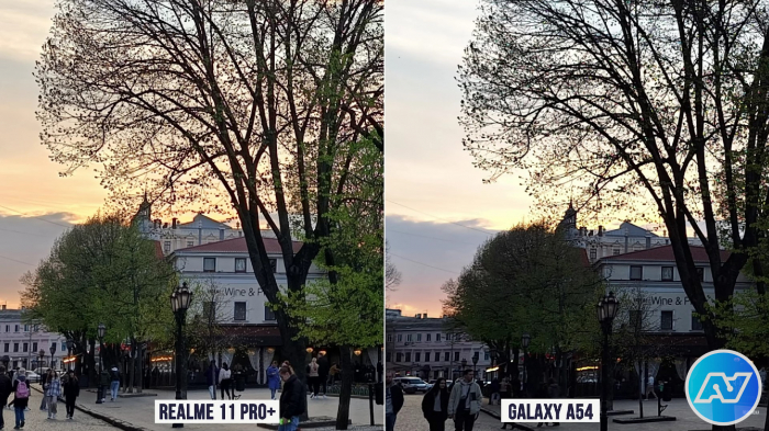 Порівняння камери realme 11  Pro+ і Galaxy A54