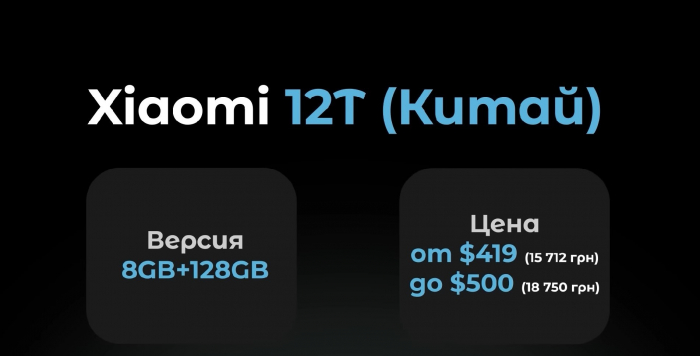 Цена Xiaomi 12T на Aliexpress