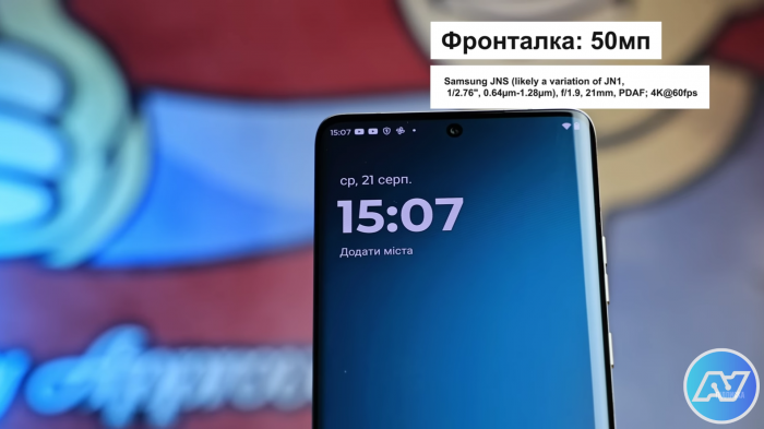 Фронтальная камера Moto Edge 50 Ultra