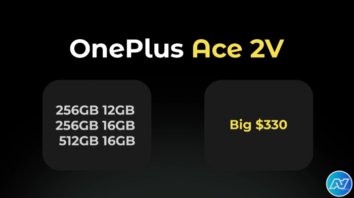 Скільки коштує OnePlus Ace 2V
