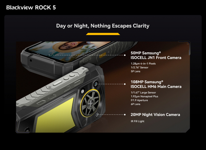 Blackview ROCK 5 камеры