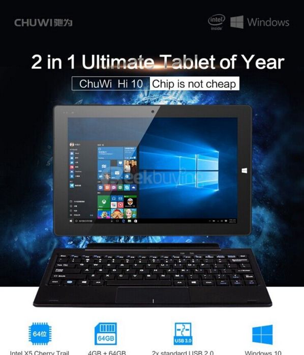 Пятерка лучших планшетов на Windows 10 по версии интернет-магазина Geekbuying.com – фото 3