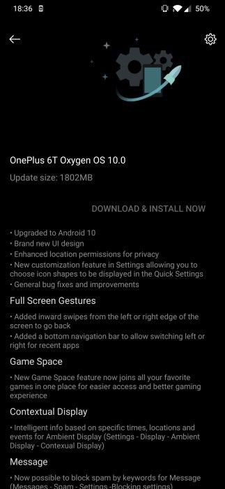 Для OnePlus 6 и OnePlus 6T вышла стабильная сборка OxygenOS 10 на базе Android 10 – фото 2