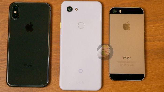 Фотогалерея Google Pixel 3 Lite рядом с iPhone XS, Google Pixel 3 XL и прочими смартфонами – фото 4