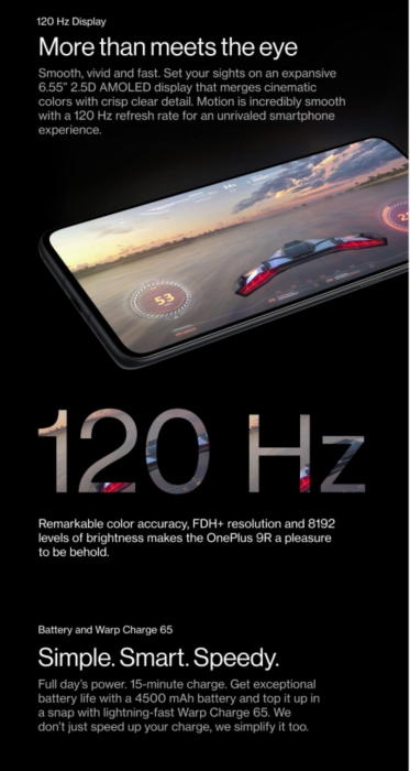 Злили ключові характеристики OnePlus 9R – фото 1