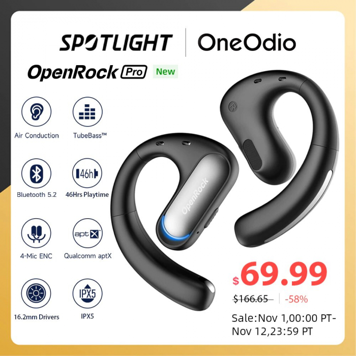 Низька ціна на навушники Oneodio OpenRock Pro