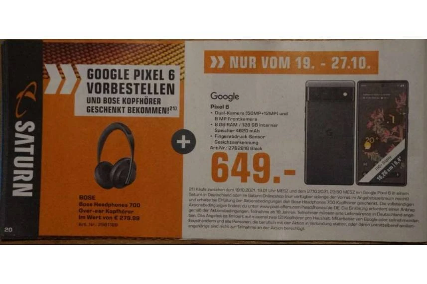 Google Pixel 6: цена в Европе и дата старта продаж – фото 1
