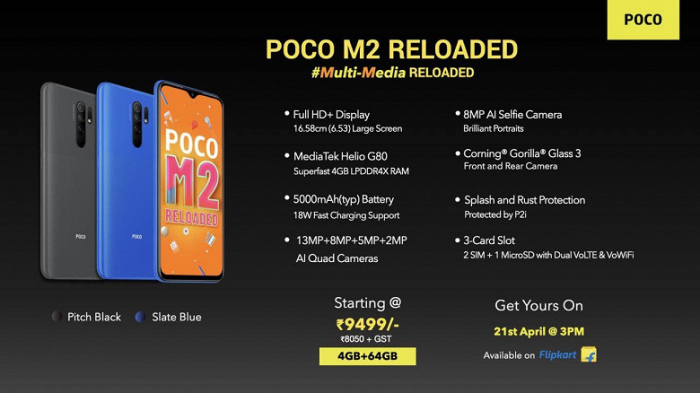 Представили Poco M2 Reloaded или Poco M2 с единственным отличием – фото 1