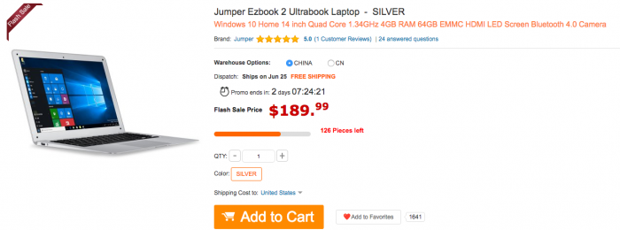 Jumper Ezbook 2 по заманчивой цене $189,99 в магазине Gearbest.com – фото 1