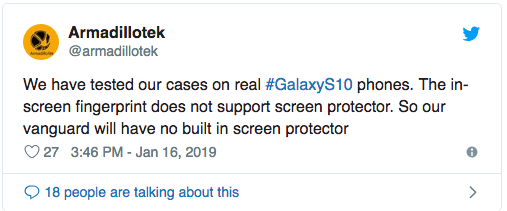 Защитная пленка станет препятствием для работы сканера в дисплее Samsung Galaxy S10 – фото 2