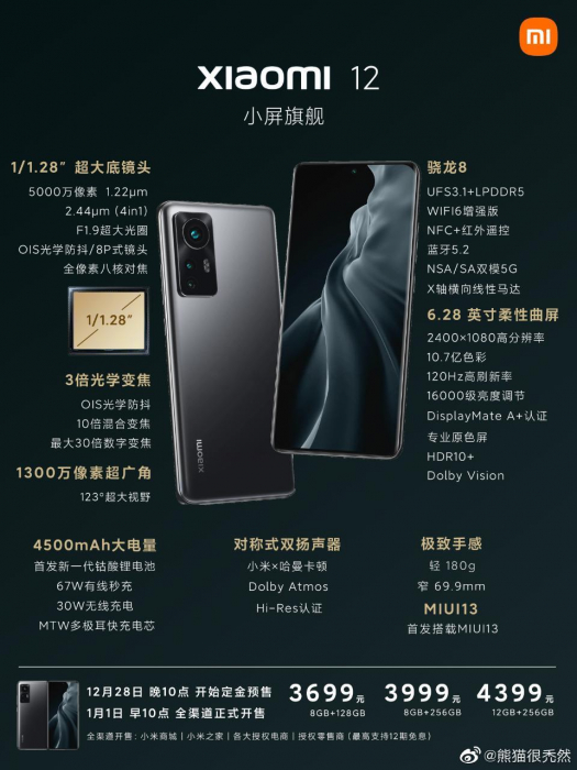 Масштабная утечка: характеристики и цена на Xiaomi 12 – фото 1