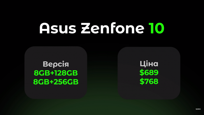 Ціна ASUS Zenfone 10