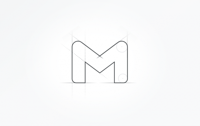 Чертеж логотипа Gmail
