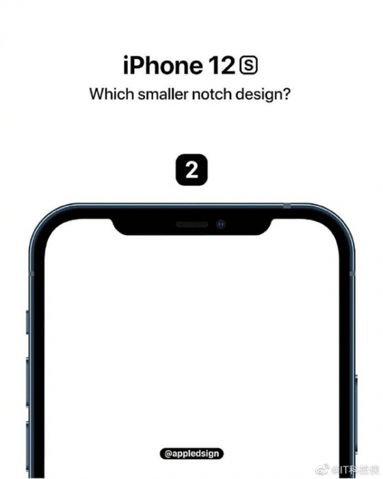 В сети появились два варианта уменьшенной "чёлки" для iPhone 12S﻿ – фото 2