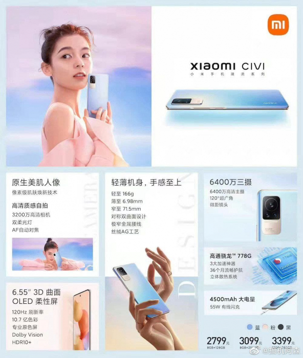 Компанія підтвердила головні характеристики Xiaomi Civi – фото 2