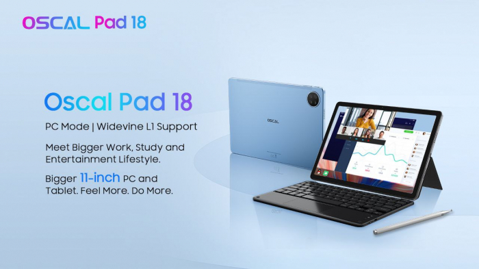 Oscal Pad 18: анонсовано новий планшет з 11-дюймовим екраном, квадро-динаміками та акумулятором на 8800 мАг – фото 1