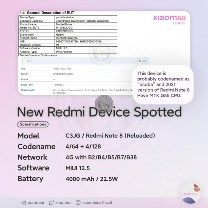 Redmi Note 8 возвращается. Компания готовит обновленную версию – фото 2