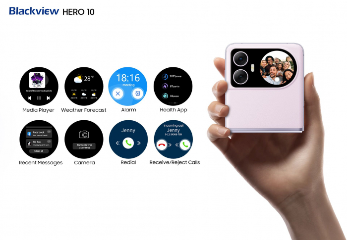 BlackView Hero 10 – Flip смартфон за недорого! 108 Мп камера, два экрана и даже Dynamic Island! – фото 3