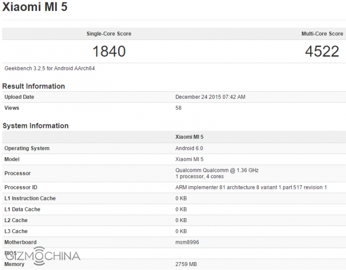 Xiaomi Mi5 вновь демонстрирует свою мощь в бенчмарке – фото 2