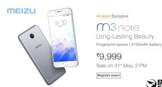 Meizu M3 Note в модификации 3/32 Гб памяти начнет продаваться в Индии 31 мая по $150